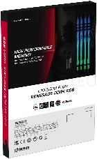 Оперативная память Kingston DRAM 16GB 3200MHz DDR4 CL16 DIMM 1Gx8 FURY Renegade RGB EAN: 740617321784