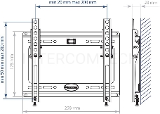 Кронштейн Kromax IDEAL-6 white, для LED/LCD TV 15