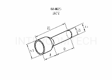 Наконечник штыревой втулочный изолированный F-12 мм 6 мм² (НШВи 6.0-12 / Е 6,0-12/E6012) зеленый REXANT