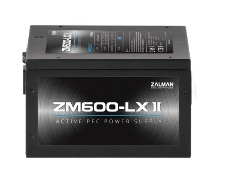 Блок питания Zalman ZM600-LXII <600W, (20+4+4+4) pin, 2x(6+2) pin, 6xSATA, 3xMolex, 12 см, кабель питания, 85%, Active P