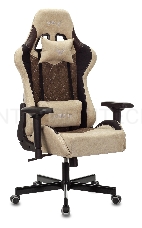 Кресло игровое Бюрократ VIKING 7 KNIGHT BR FABRIC коричневый текстиль/эко.кожа крестовина металл/пластик
