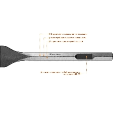 Зубило KRAFTOOL 29341-75-400  alligator hex 28 лопаточное 75 х 400мм