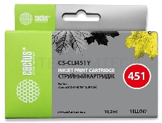 Картридж струйный Cactus CS-CLI451Y желтый для Canon MG 6340/5440/IP7240 (9,8ml)