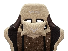 Кресло игровое Бюрократ VIKING 7 KNIGHT BR FABRIC коричневый текстиль/эко.кожа крестовина металл/пластик