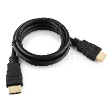 Кабель HDMI Gembird/Cablexpert, 1м, v1.4, 19M/19M, черный, позол.разъемы, экран(CC-HDMI4-1M)