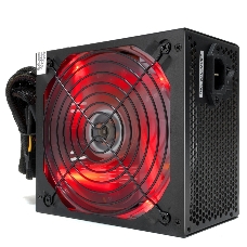 Блок питания CROWN CM-PS650W PLUS (ATX 650W, 20+4in 450mm, 140mm red LED FAN, SATA*4, IDE*4, FDD*1, 4+4pin, 6+2pin PCI-E*1)