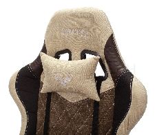 Кресло игровое Бюрократ VIKING 7 KNIGHT BR FABRIC коричневый текстиль/эко.кожа крестовина металл/пластик