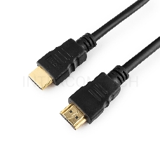 Кабель HDMI Gembird/Cablexpert, 1м, v1.4, 19M/19M, черный, позол.разъемы, экран(CC-HDMI4-1M)