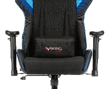 Кресло игровое Бюрократ VIKING 4 AERO BLUE две подушки черный/синий искусст.кожа/ткань