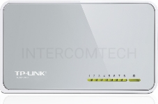 Коммутатор TP-Link SOHO   TL-SF1008D Коммутатор 8-port 10/100M mini Desktop Switch, 8 10/100M RJ45 ports, Plastic case