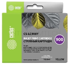 Картридж струйный Cactus CS-LC900Y желтый для Brother DCP-110/115/120/MFC-210/215 (16,6ml)