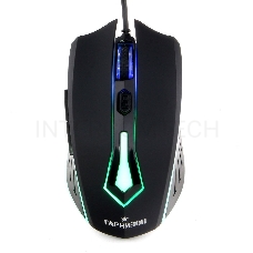 Мышь игровая Гарнизон GM-700G, Алкес, код Survarium, USB, чип Х1, черн., софт тач, 1600 DPI, 5кн