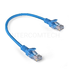 Патч-корд ExeGate EX286371RUS UTP-RJ45-RJ45-5e-0,3M-LSZH-BL, UTP, cat.5e, LSZH, 0.3м, синий