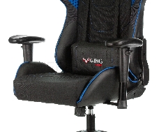 Кресло игровое Бюрократ VIKING 4 AERO BLUE две подушки черный/синий искусст.кожа/ткань