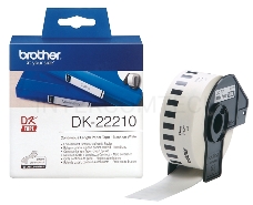 Бумажная клеящаяся лента Brother DK22210 (белая, ширина 29 мм x 30.48 м)