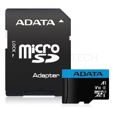 Флеш карта microSD 64GB ADATA microSDHC Class 10 UHS-I A1 100/25 MB/s (SD адаптер)