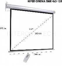 Экран Hiper 183x244см Cinema SMR 4x3-120 4:3 настенно-потолочный рулонный (моторизованный привод)