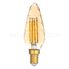 Лампа светодиодная Hiper HIPER LED DECO FILAMENT CONE 4W 480Lm E14 35105 6500K GOLD