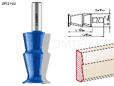 Фреза ЗУБР 28721-32  кромочная фигурная №10 d= 32мм рабочая длина-57мм хв.-12мм профессионал