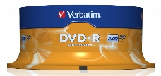 Диск DVD-R Verbatim 4.7Gb 16x Cake Box (25шт) (43522)