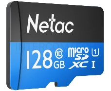 Флеш карта MicroSDXC 128GB  Netac Class 10 UHS-I U1 P500 Standart + адаптер  [NT02P500STN-128G-R]