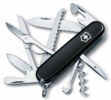 Нож перочинный Victorinox Huntsman (1.3713.3) 91мм 15функций черный карт.коробка