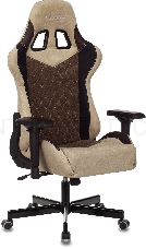 Кресло игровое Бюрократ VIKING 7 KNIGHT BR FABRIC коричневый текстиль/эко.кожа крестовина металл/пластик