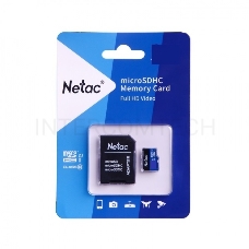 Флеш карта MicroSDXC 128GB  Netac Class 10 UHS-I U1 P500 Standart + адаптер  [NT02P500STN-128G-R]