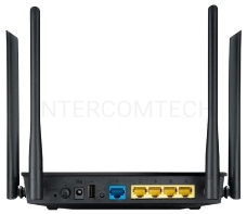 Маршрутизатор беспроводной Asus RT-AC1200 10/100BASE-TX черный (Dual Band)