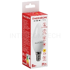 Лампа светодиодная Hiper THOMSON LED CANDLE 8W 640Lm E14 3000K TH-B2015