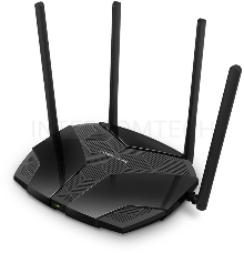 Роутер Mercusys MR70X AX1800 Dual-Band WiFi 6 Router, 574 Mbps at 2.4 GHz + 1201 Mbps at 5 GHz,  4× Fixed External Antennas, 3× Gigabit LAN Ports, 1× Gigabit WAN Port, 1024-QAM, OFDMA, Router/Access Point Mode, MU-MIMO, WPA3, TWT, BSS Color