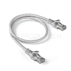 Патч-корд ExeGate EX286379RUS UTP-RJ45-RJ45-5e-0,5M-LSZH-GY, UTP, cat.5e, LSZH, 0.5м, серый