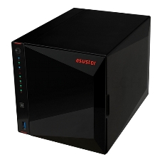 Сетевое хранилище ASUSTOR AS5304T 4-Bay NAS/Media player/Intel Celeron J4105 1.5GHz, up to 2.5 GHz(Quad-Core), 4GB SO-DIMM DDR4, noHDD(HDD,SSD),/2x2,5GbE(LAN)/3xUSB3.2,HDMI/4ip camera license ; 90IX0181-BW3S10