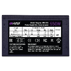 Блок питания HIPER HPA-550 (ATX 2.31, 550W, Active PFC, 80Plus, 120mm fan, черный) BOX