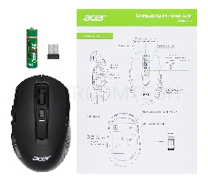 Мышь Acer OMR070 черный оптическая (1600dpi) беспроводная BT/Radio USB (8but)