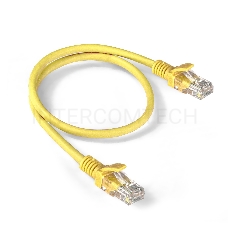 Патч-корд ExeGate EX286376RUS UTP-RJ45-RJ45-5e-0,5M-LSZH-YL, UTP, cat.5e, LSZH, 0.5м, желтый