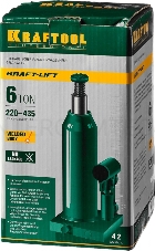 Домкрат бутылочный гидравлический KRAFTOOL KRAFT-LIFT 6т, 219-427мм KRAFT BODY