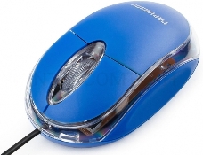 Мышь Гарнизон GM-100B, USB, чип- Х, синий, 1000 DPI, 2кн.+колесо-кнопка