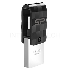 Флеш Диск Silicon Power 16Gb C31 SP016GBUC3C31V1K USB3.1 серебристый/черный