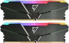 Модуль памяти DDR 4 DIMM 32Gb (16Gbx2) PC25600, 3200Mhz, Netac Shadow NTSRD4P32DP-32E, RGB, CL16 Grey, 1.35V, с радиатором