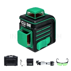 Лазерный уровень ADA CUBE 2-360 Green Ultimate Edition  до20м ±3/10мм/м ±4° 535нм зеленый луч IP54