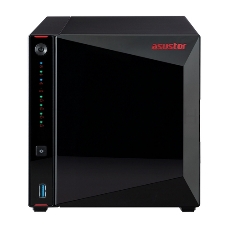 Сетевое хранилище ASUSTOR AS5304T 4-Bay NAS/Media player/Intel Celeron J4105 1.5GHz, up to 2.5 GHz(Quad-Core), 4GB SO-DIMM DDR4, noHDD(HDD,SSD),/2x2,5GbE(LAN)/3xUSB3.2,HDMI/4ip camera license ; 90IX0181-BW3S10