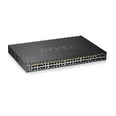 Коммутатор ZYXEL GS1920-48HPv2 Hybrid Smart switch PoE+ Zyxel Nebula Flex, 44xGE PoE+, 4xCombo (SFP/RJ-45 PoE+), 2xSFP, budget PoE 375W, Standalone / cloud management