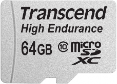 Флэш карта 64Gb microSDXC Transcend (TS64GUSDXC10V), Class 10, RTL