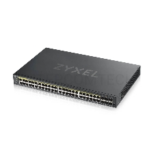 Коммутатор ZYXEL GS1920-48HPv2 Hybrid Smart switch PoE+ Zyxel Nebula Flex, 44xGE PoE+, 4xCombo (SFP/RJ-45 PoE+), 2xSFP, budget PoE 375W, Standalone / cloud management