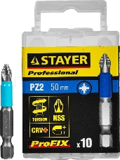 Бита STAYER PROFESSIONAL 26223-2-50-10_z01  ProFix E 1/4'' № 2 L=50мм 10шт