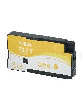 Струйный картридж Sakura 3ED69A (№712 Yellow) для HP, желтый, водорастворимый тип чернил, 29 мл.