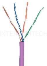 Кабель информационный Lanmaster TWT-5EUTP-NGLS кат.5е U/UTP не экранированный 4X2X24AWG PVC внутренний 305м фиолетовый