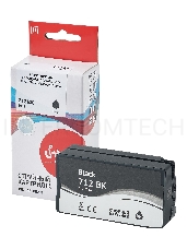 Струйный картридж Sakura 3ED71A (№712 Black) для HP, черный, водорастворимый тип чернил, 80 мл.