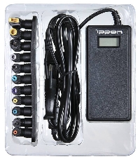 Блок питания Ippon D90U автоматический 90W 15V-19.5V 10-connectors 8A 1xUSB 2.1A от бытовой электросети LСD индикатор